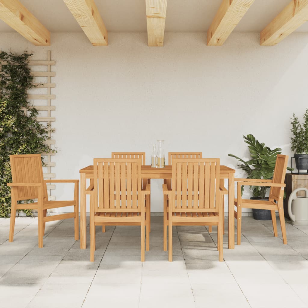 Tuinstoelen Stapelbaar 56,5X57,5X91 Cm Massief Teakhout