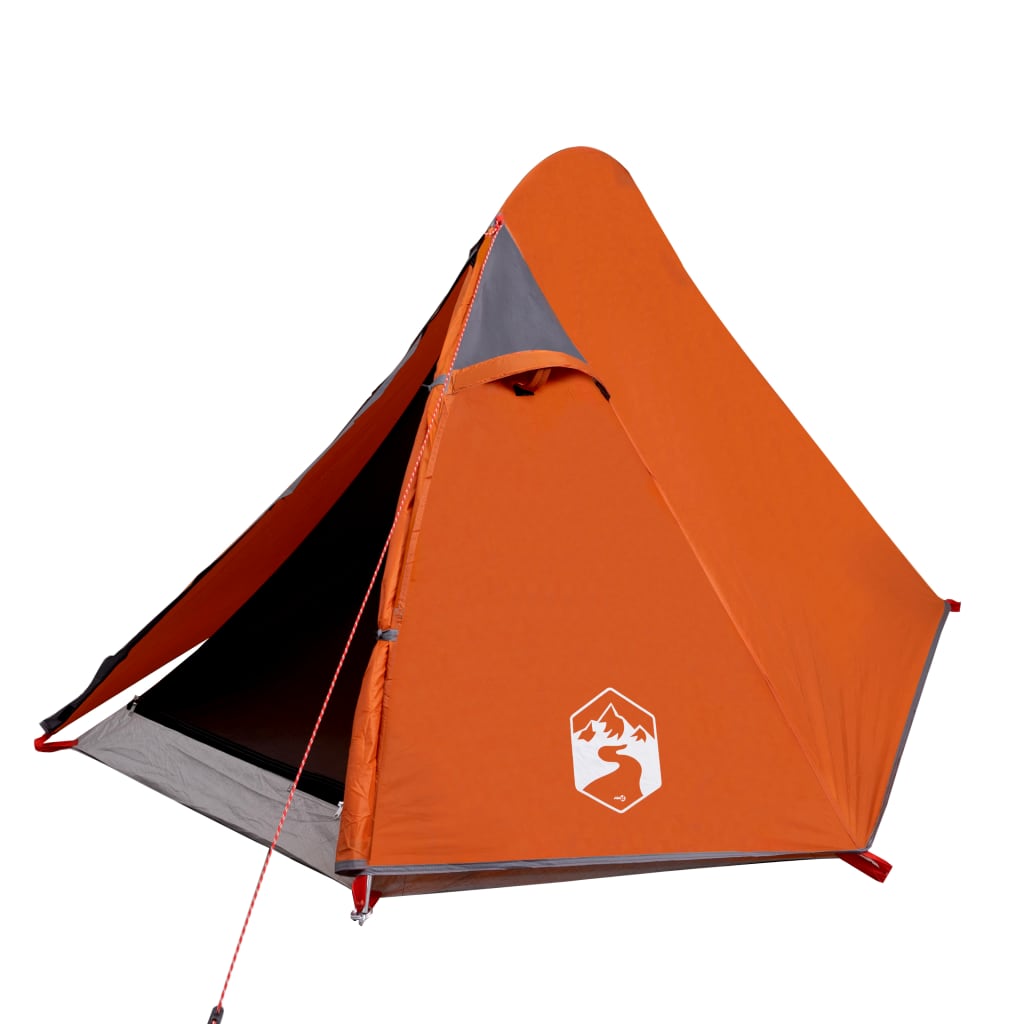 Tent 2-Persoons 267X54X7 Cm 85T Taft Grijs En Oranje orange