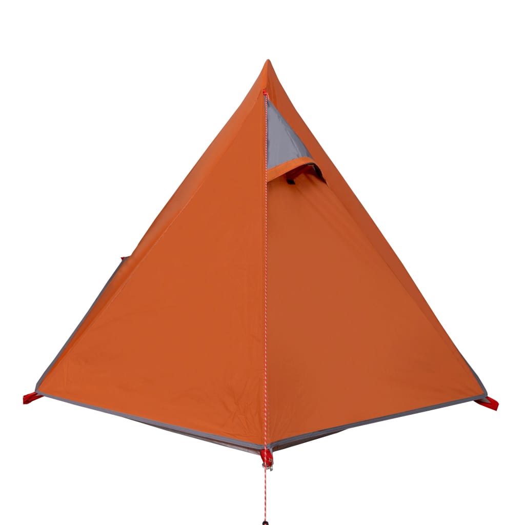 Tent 2-Persoons 267X54X7 Cm 85T Taft Grijs En Oranje orange