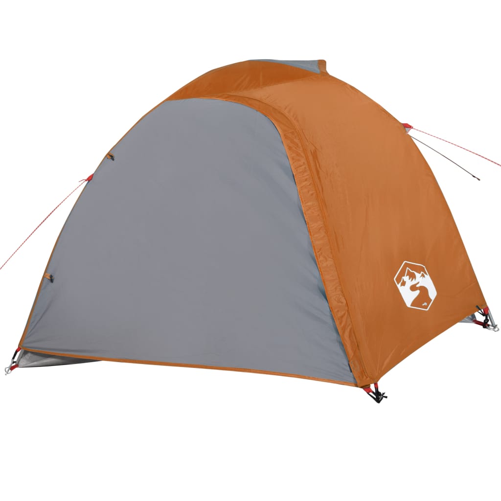 Tent 4-Persoons 85T Taft Grijs En Oranje 267 x 272 x 145 cm orange