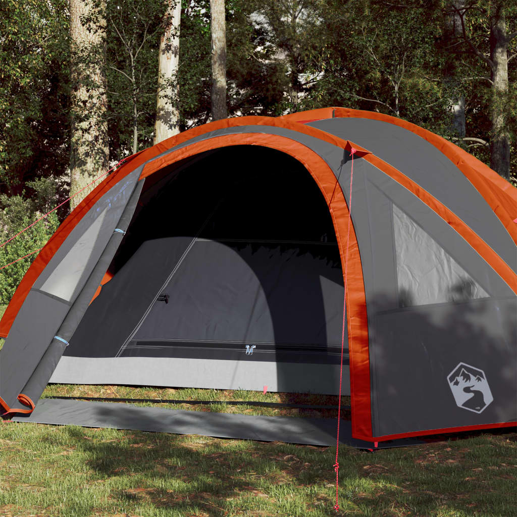 Tent 4-Persoons 85T Taft Grijs En Oranje 300 x 250 x 132 cm orange