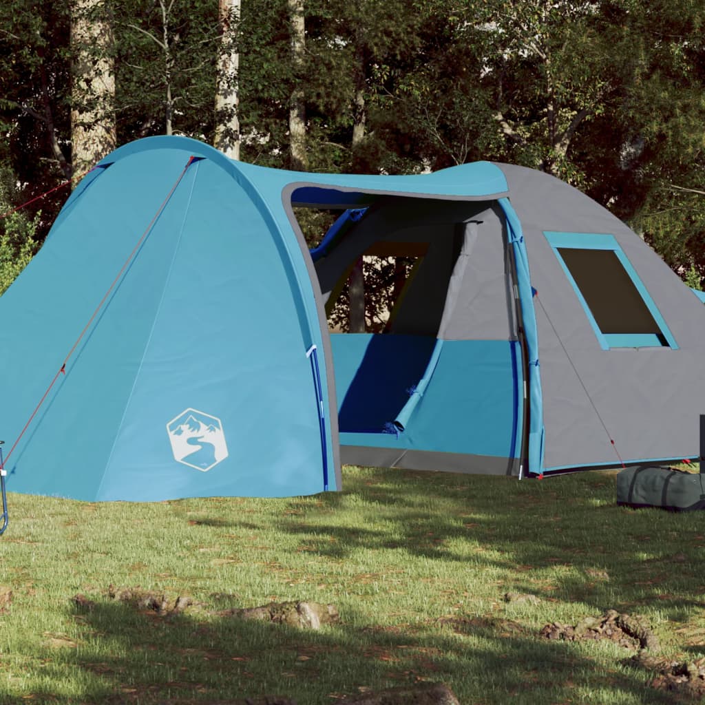 Tent 6-Persoons 85T Taft 466 x 342 x 200 cm Blauw