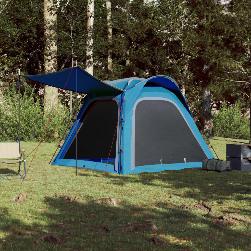 Tent 4-Persoons 240X221X160 Cm 185T Taft Blauw