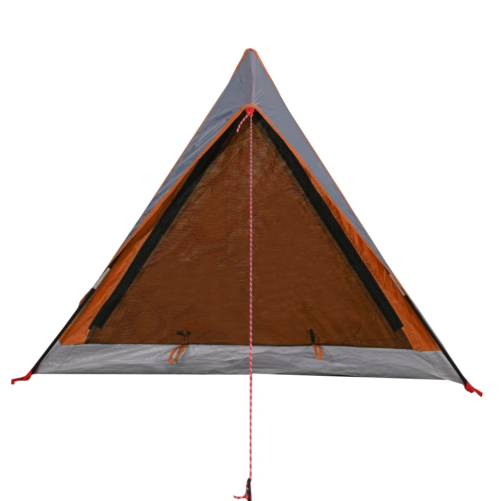 Tent 2-Persoons 200X20X88/62 Cm 85T Taft Grijs En Oranje orange