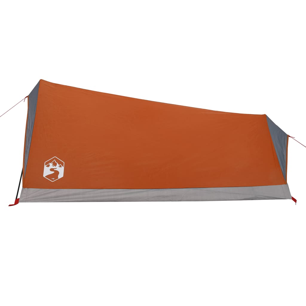 Tent 2-Persoons 200X20X88/62 Cm 85T Taft Grijs En Oranje orange