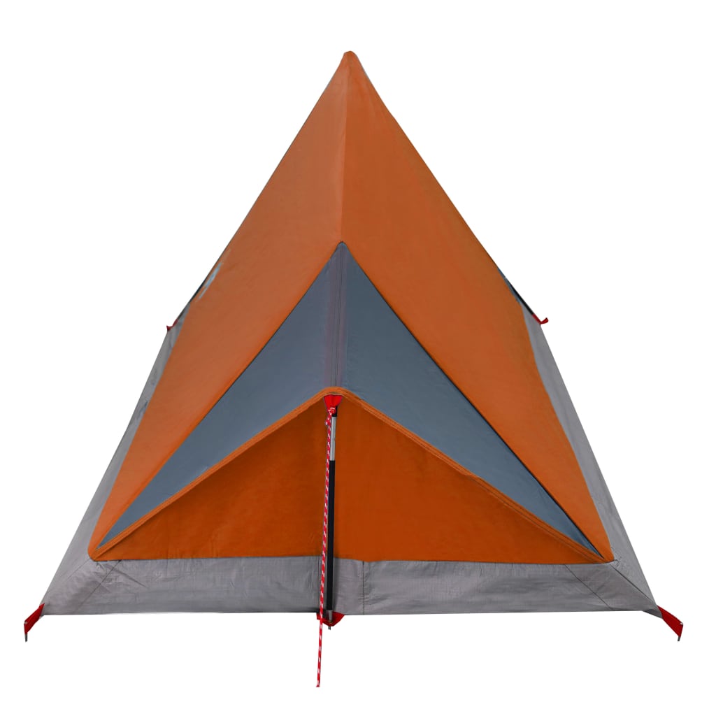 Tent 2-Persoons 200X20X88/62 Cm 85T Taft Grijs En Oranje orange