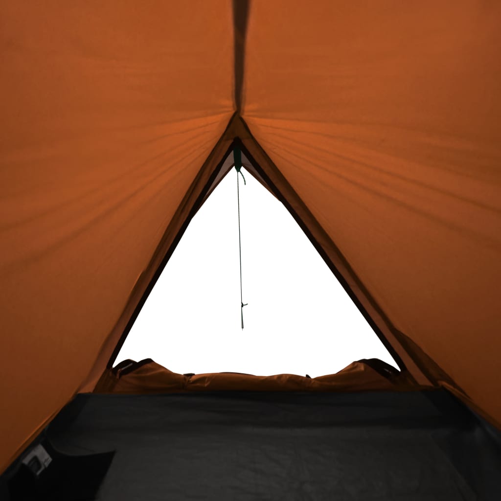 Tent 2-Persoons 200X20X88/62 Cm 85T Taft Grijs En Oranje orange