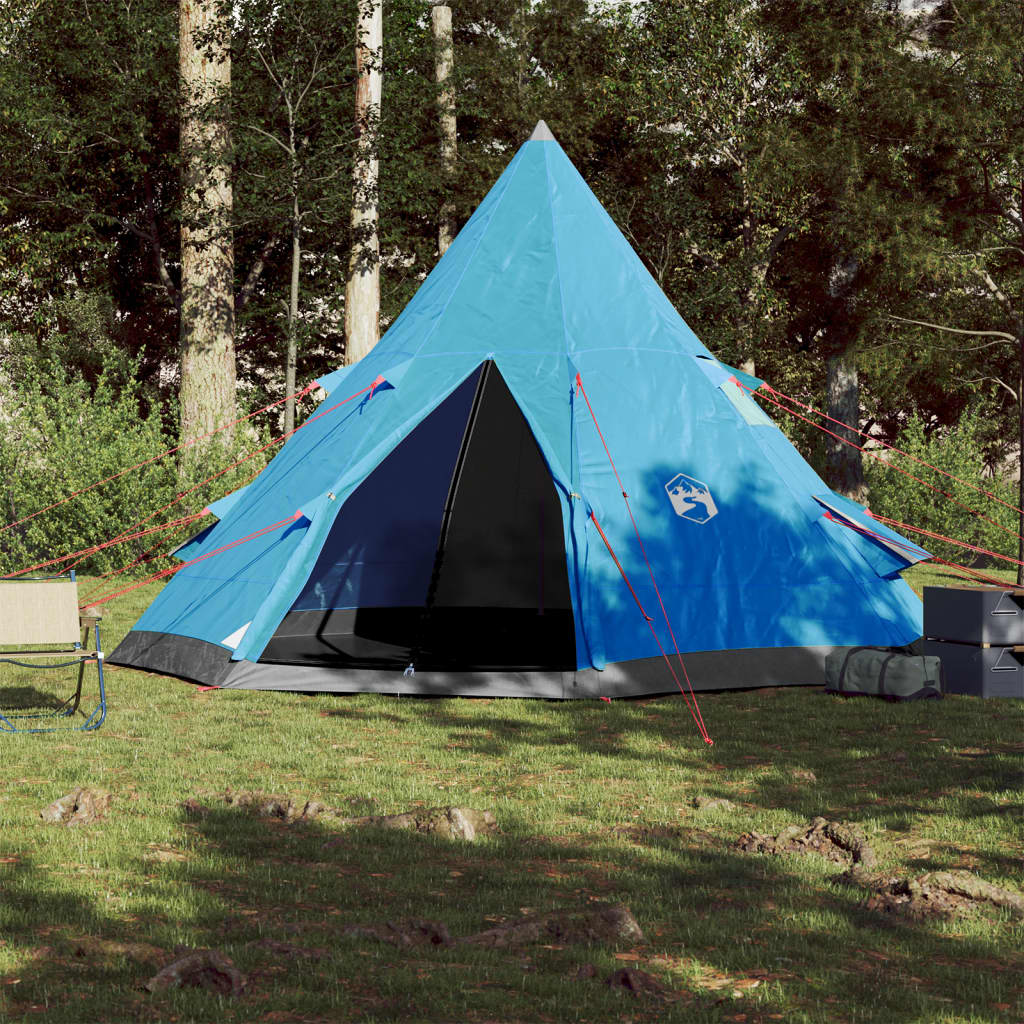 Tent 4-Persoons 85T Taft 367 x 367 x 259 cm Blauw