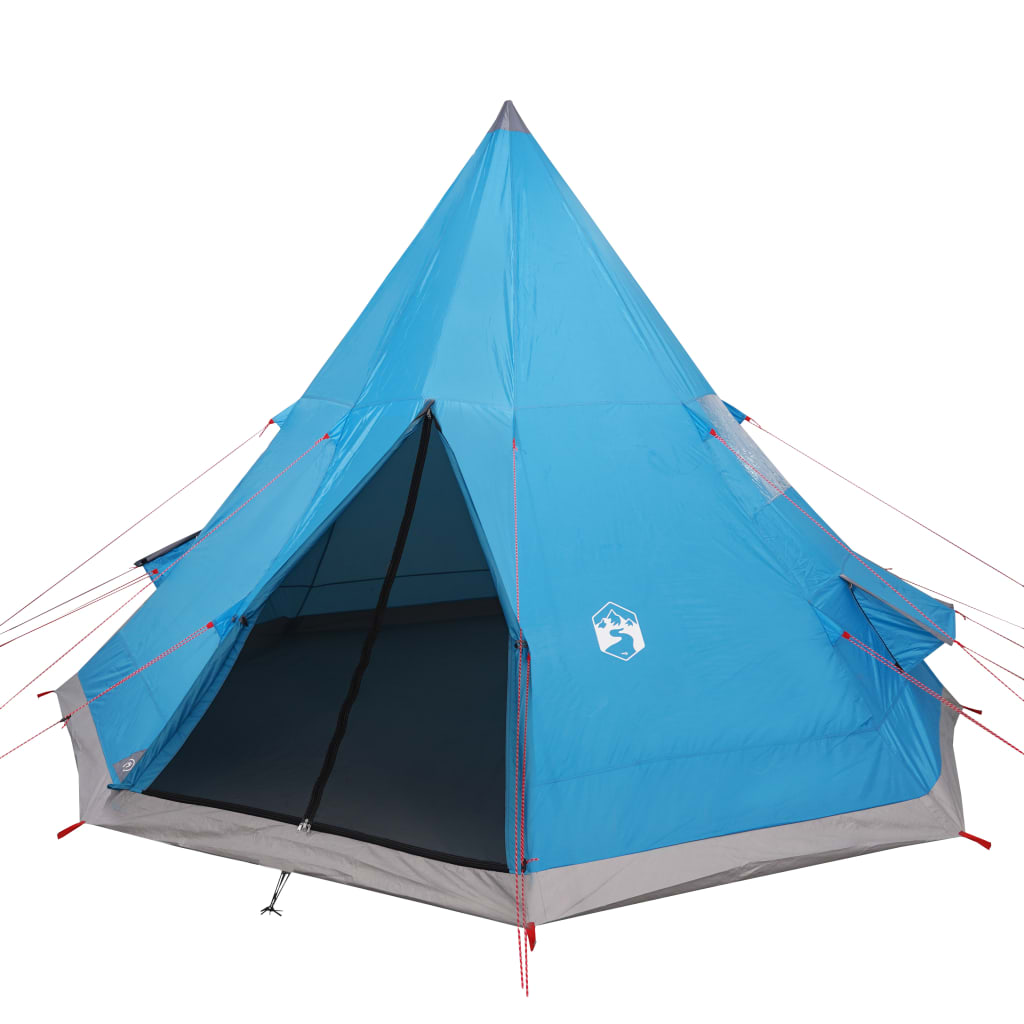 Tent 4-Persoons 85T Taft 367 x 367 x 259 cm Blauw