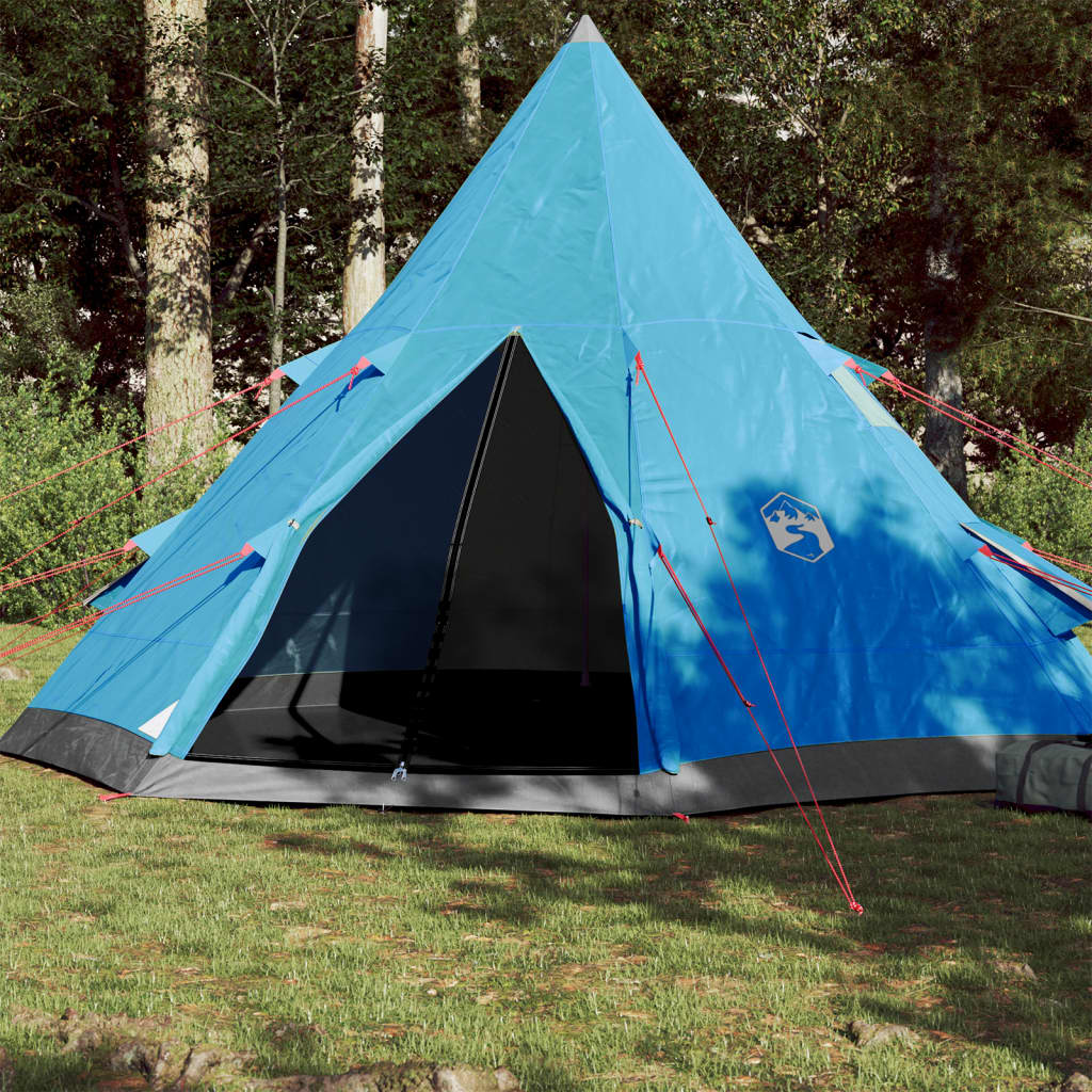 Tent 4-Persoons 85T Taft 367 x 367 x 259 cm Blauw