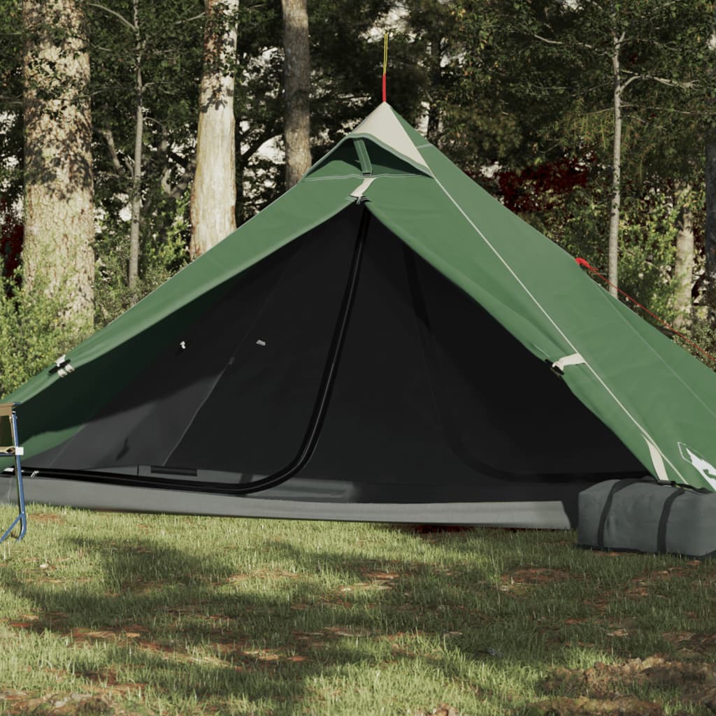 Tent -Persoons 85T Taft 255 x 153 x 130 cm Groen