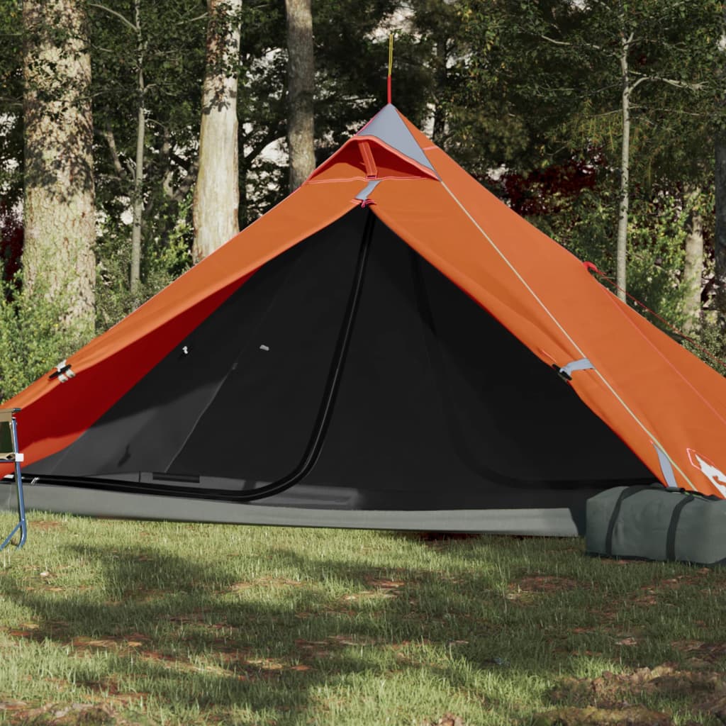 Tent -Persoons 85T Taft Grijs En Oranje 255 x 153 x 130 cm orange