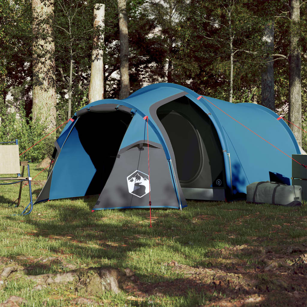 Tent 4-Persoons 85T Taft 360 x 135 x 105 cm Blauw