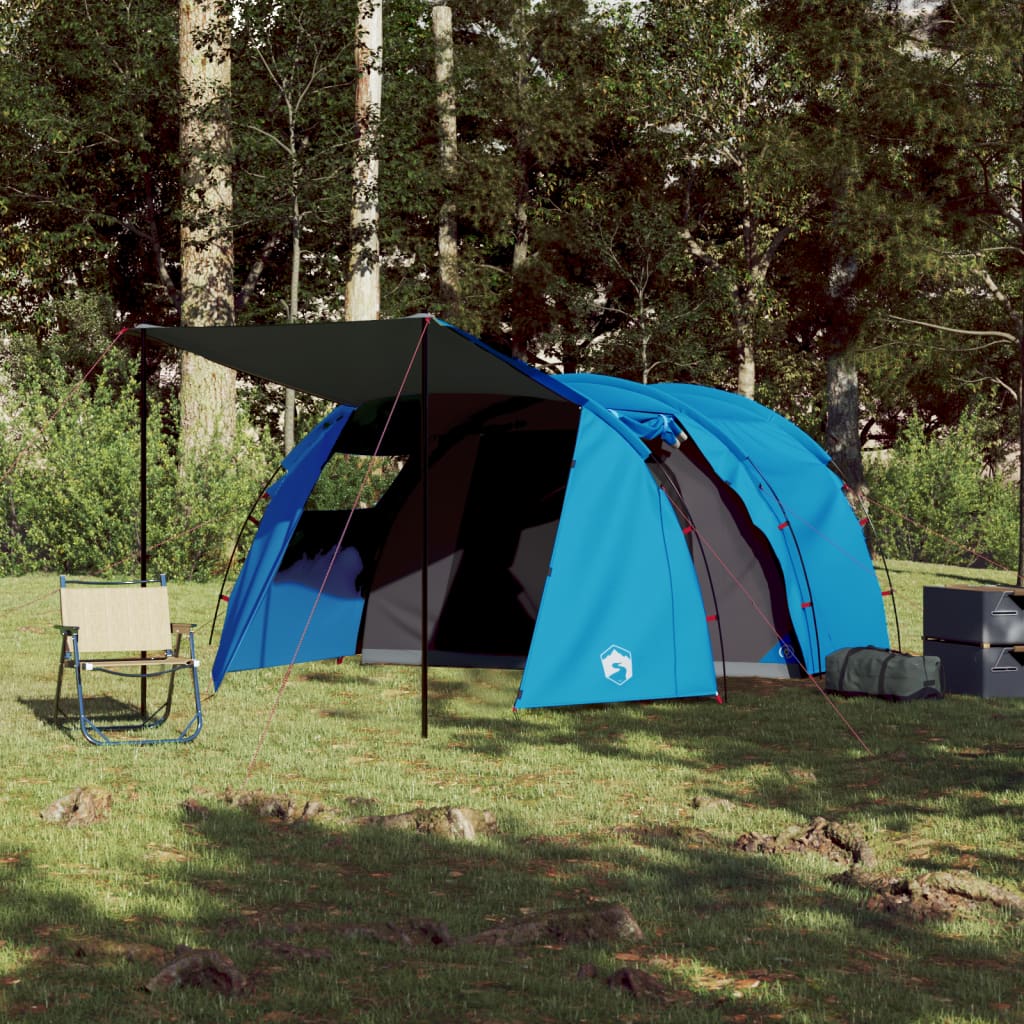 Tent 4-Persoons 420X260X153 Cm 185T Taft Blauw