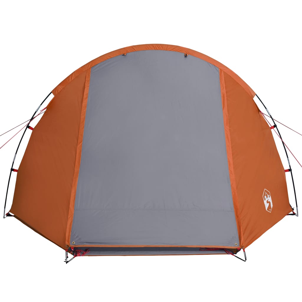 Tent 4-Persoons 420X260X153 Cm 185T Taft Grijs En Oranje