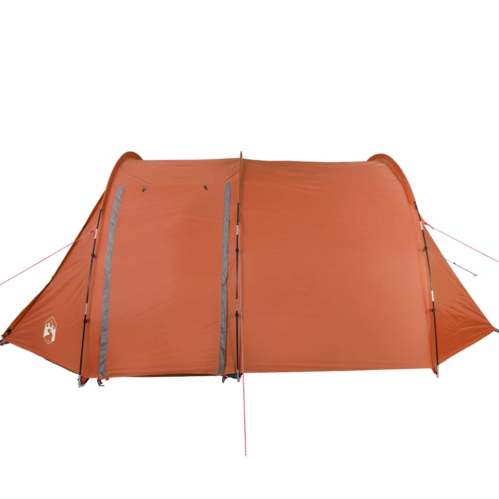 Tent 4-Persoons 420X260X153 Cm 185T Taft Grijs En Oranje