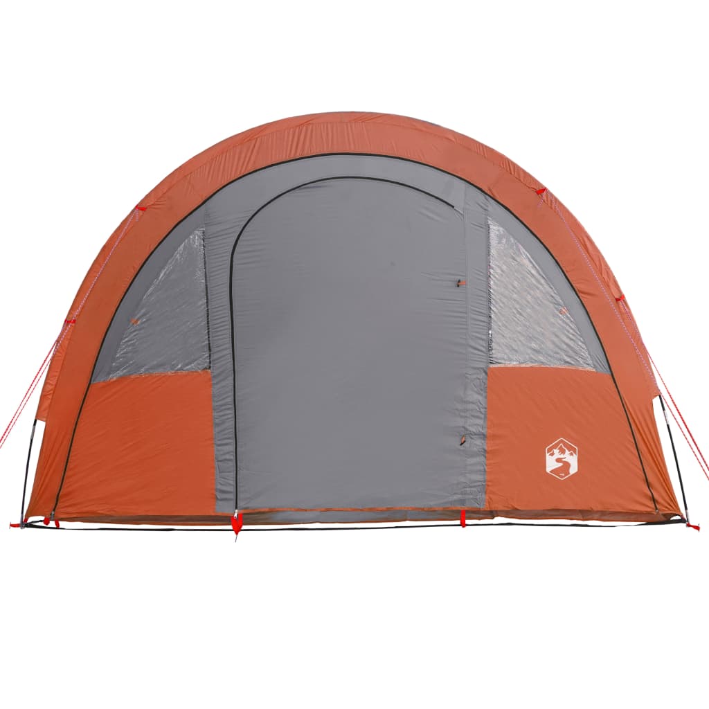 Tent 4-Persoons 483X340X193 Cm 185T Taft Grijs En Oranje