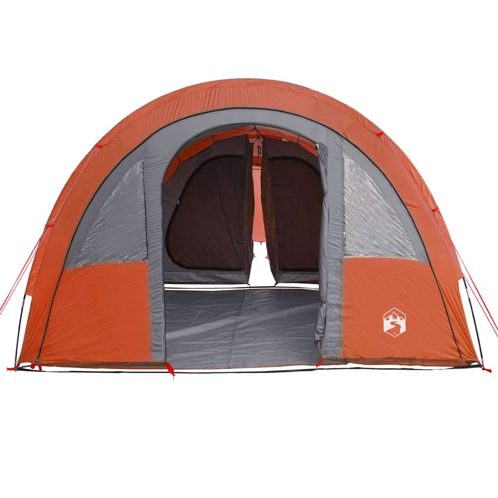 Tent 4-Persoons 483X340X193 Cm 185T Taft Grijs En Oranje