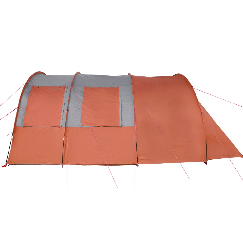 Tent 4-Persoons 483X340X193 Cm 185T Taft Grijs En Oranje