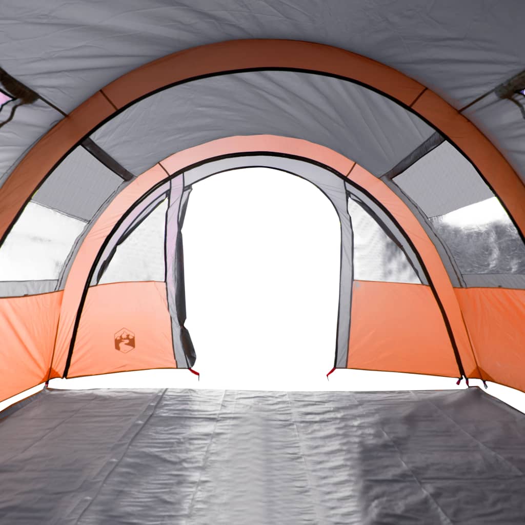 Tent 4-Persoons 483X340X193 Cm 185T Taft Grijs En Oranje