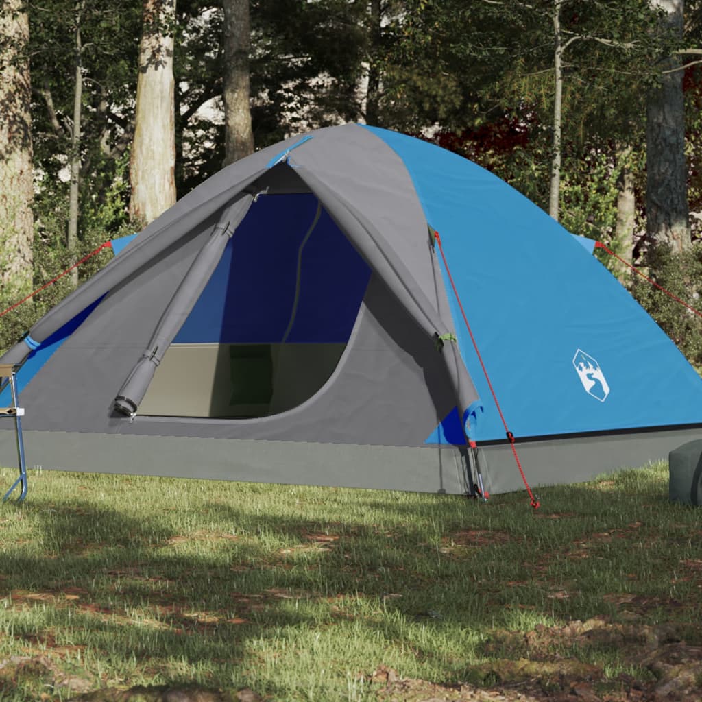 Tent 6-Persoons 348X340X190 Cm 190T Taft Blauw