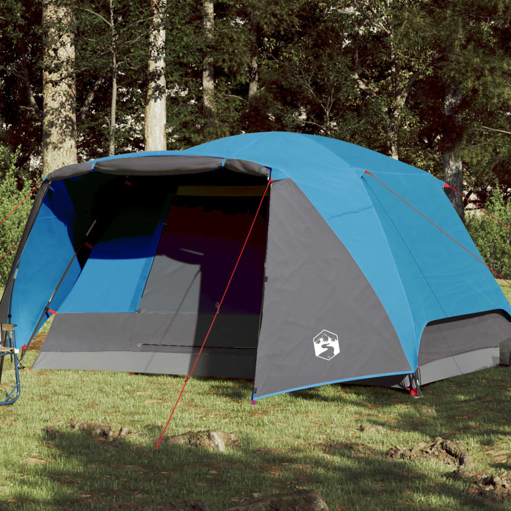 Tent 4-Persoons 350X280X155 Cm 190T Taft Blauw