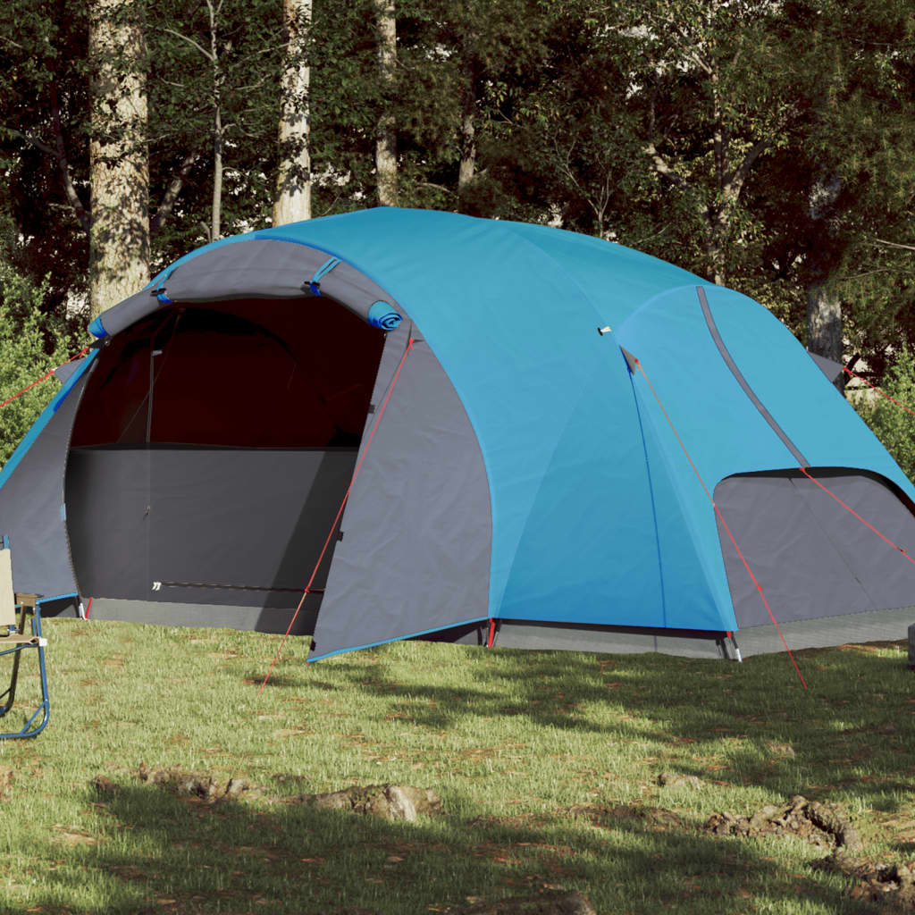 Tent 8-Persoons 360X430X195 Cm 190T Taft Blauw