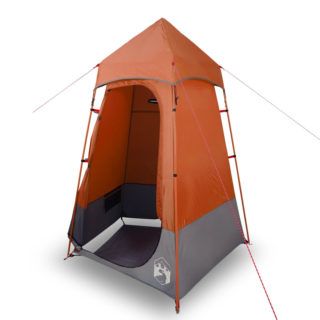 Privacytent 121X121X225 Cm 190T Taft Grijs En Oranje