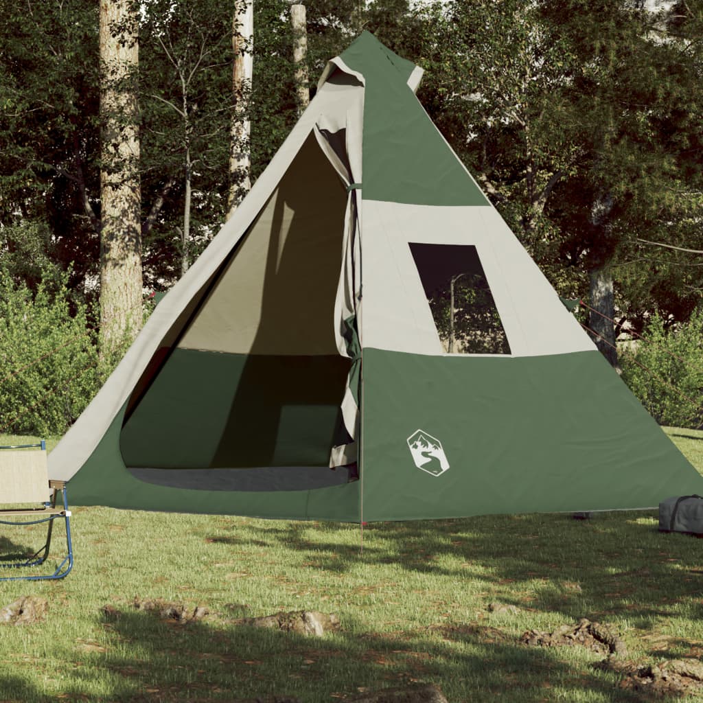 Tent 7-Persoons 350X350X280 Cm 185T Taft Groen