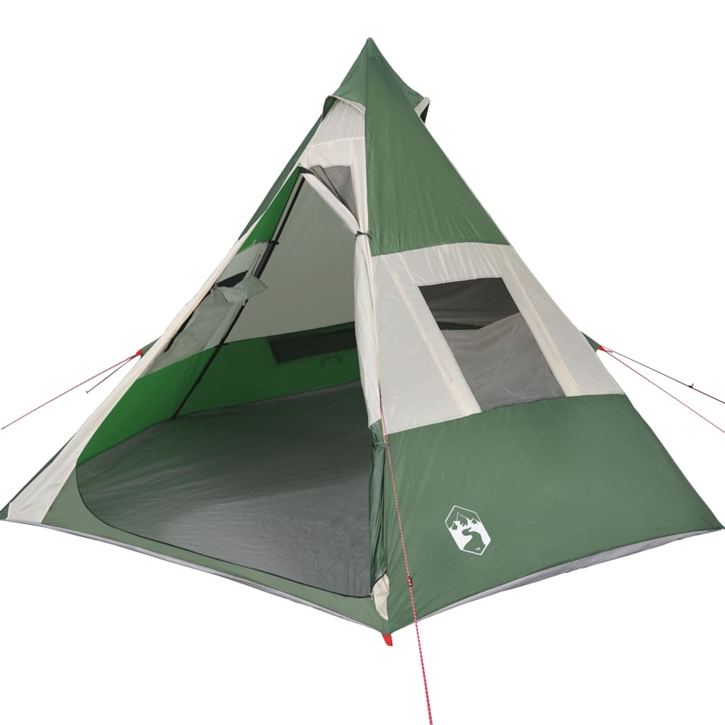 Tent 7-Persoons 350X350X280 Cm 185T Taft Groen