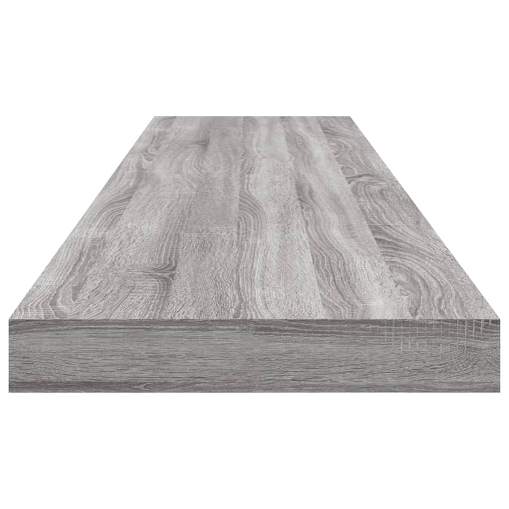 Wandschappen 4 st 100x10x1,5 cm bewerkt hout grijs sonoma eiken