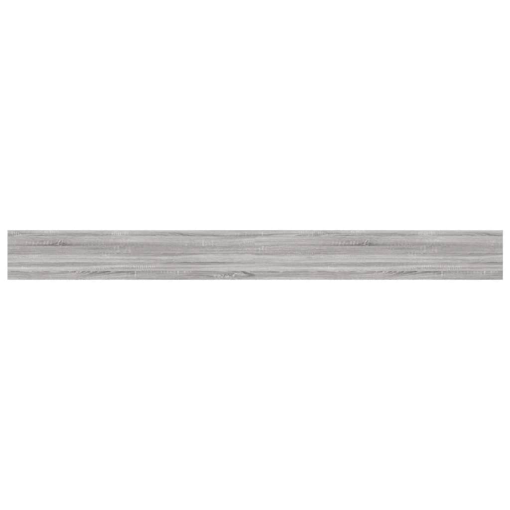 Wandschappen 4 st 100x10x1,5 cm bewerkt hout grijs sonoma eiken