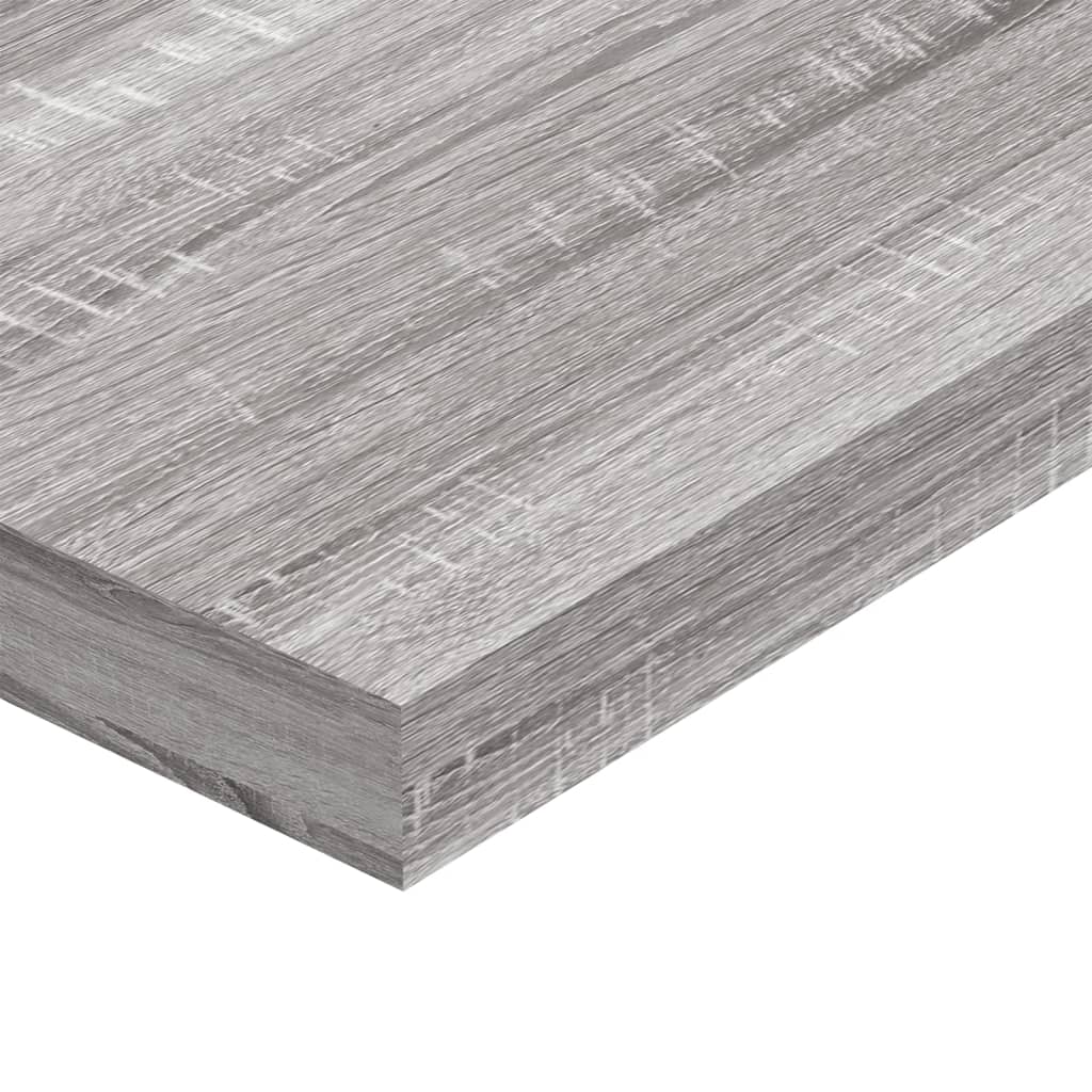 Wandschappen 4 st 100x10x1,5 cm bewerkt hout grijs sonoma eiken