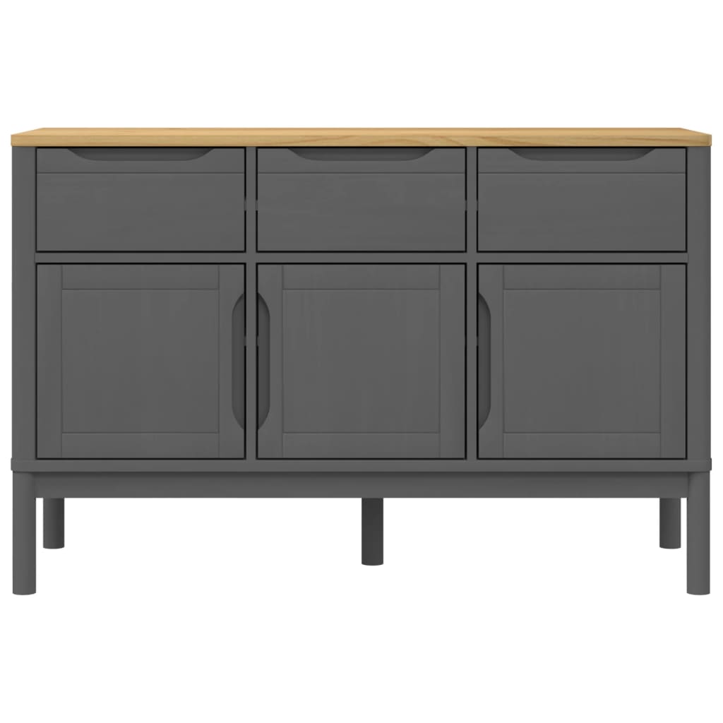 Dressoir FLORO 114x43x74 cm massief grenenhout grijs