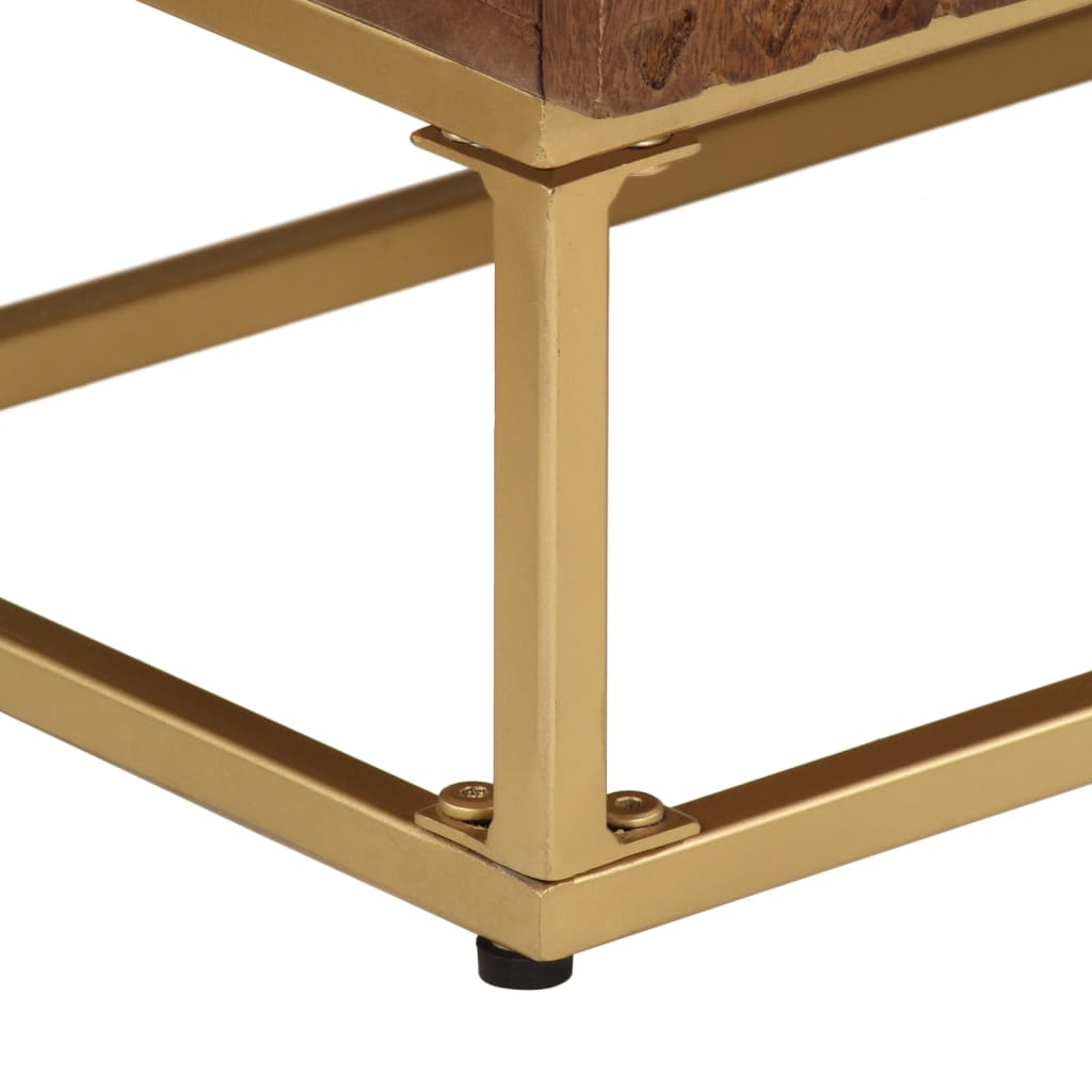 Dressoir 55x30x76 cm massief mangohout en ijzer