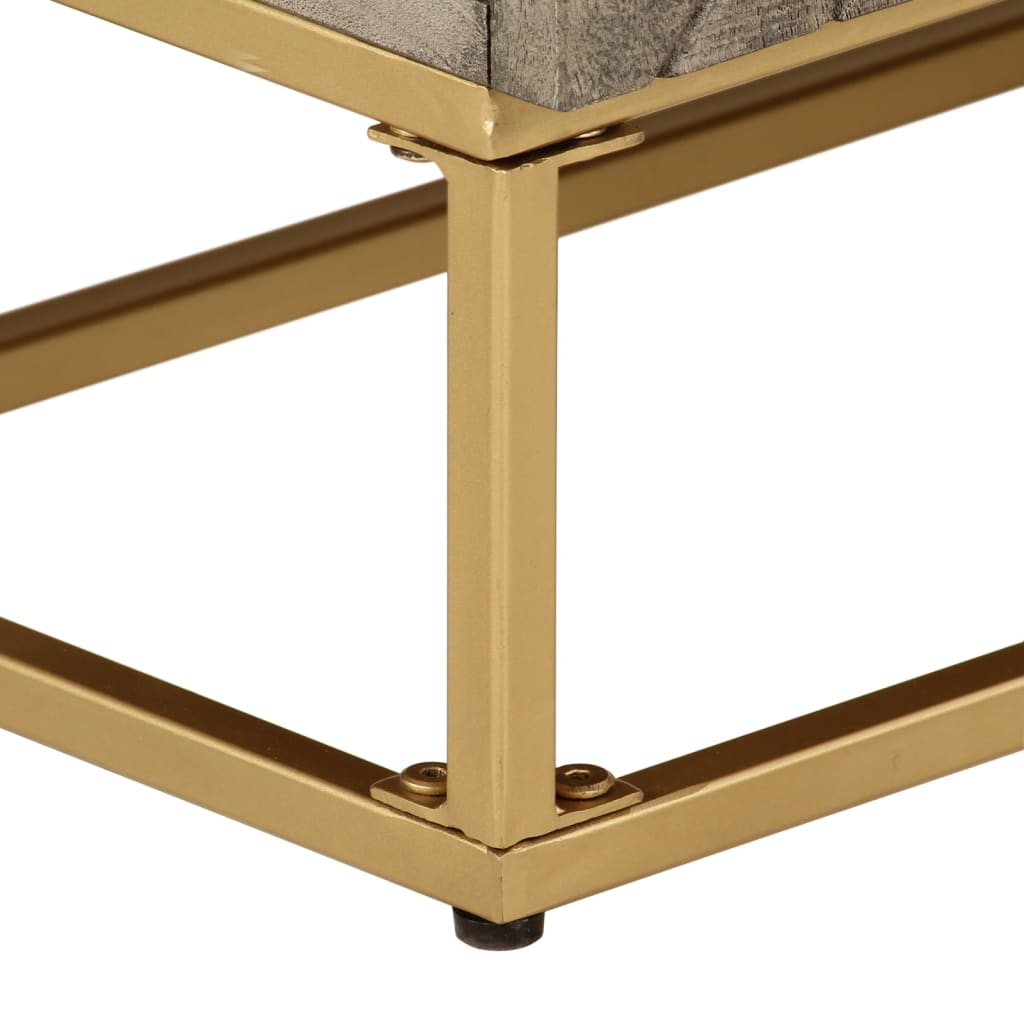 Dressoir 55x30x76 cm massief mangohout en ijzer