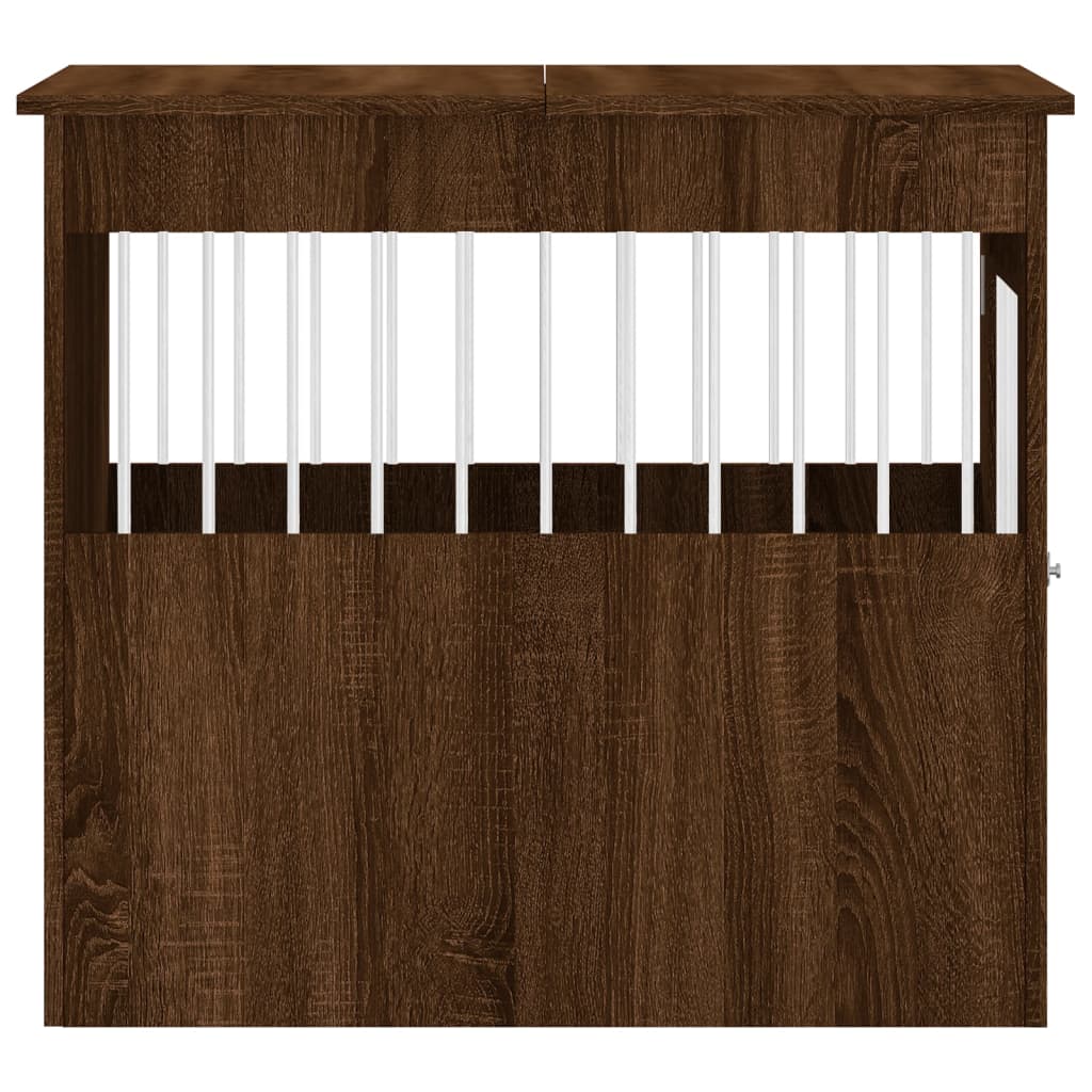 Hondenbench 64,5x80x71 cm bewerkt hout bruin eikenkleur