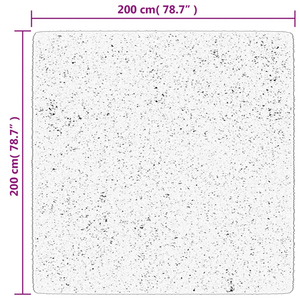 Vloerkleed Huarte Laagpolig Zacht Wasbaar Antraciet 200 x 200 cm