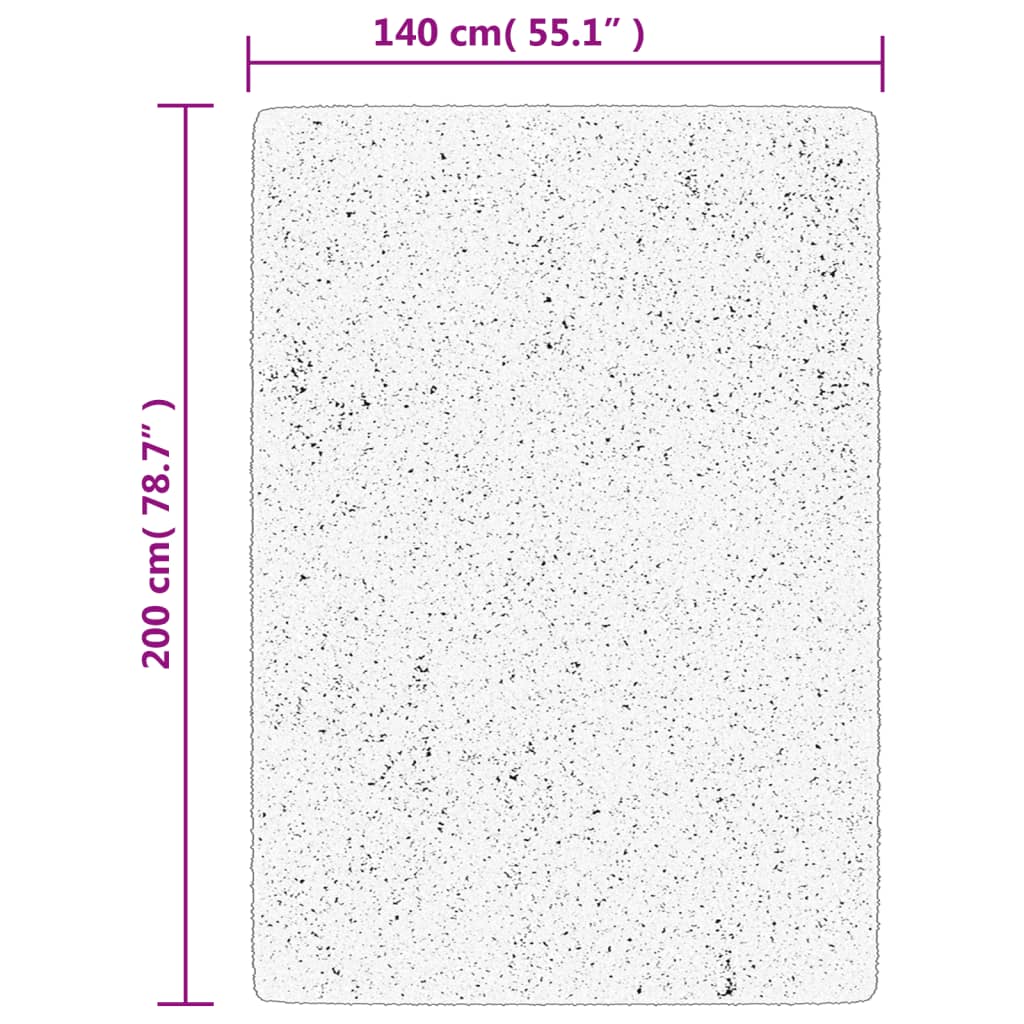 Vloerkleed Huarte Laagpolig Zacht Wasbaar Grijs 140 x 200 cm