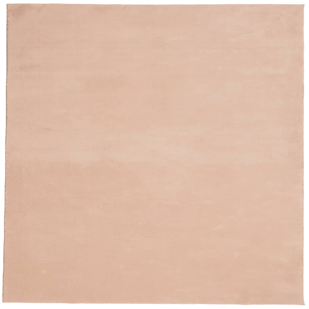 Vloerkleed Huarte Laagpolig Zacht Wasbaar Roze Rood 200 x 200 cm