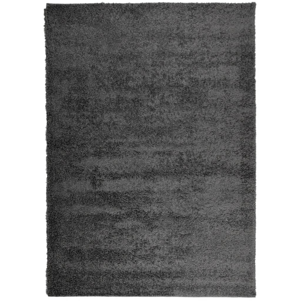 Vloerkleed Shaggy Hoogpolig Modern Antraciet 200 x 280 cm