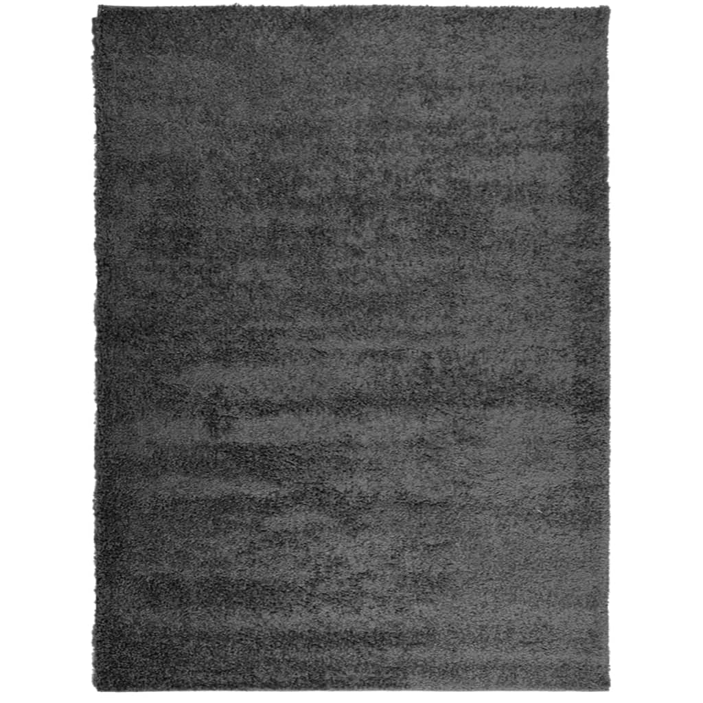 Vloerkleed Shaggy Hoogpolig Modern Antraciet 300 x 400 cm