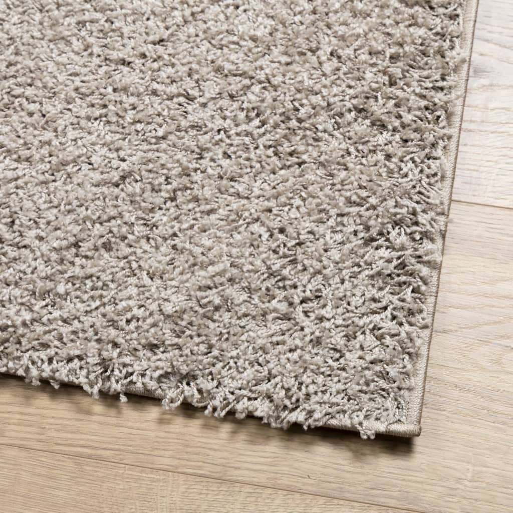 Vloerkleed Pamplona Shaggy Hoogpolig Modern Beige 160 x 160 cm