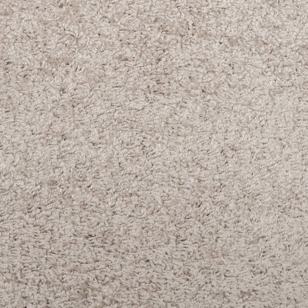 Vloerkleed Pamplona Shaggy Hoogpolig Modern Beige 160 x 160 cm