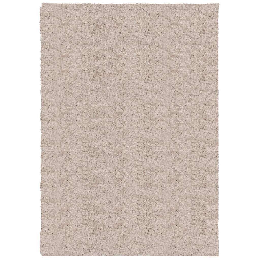 Vloerkleed Pamplona Shaggy Hoogpolig Modern Beige 160 x 230 cm