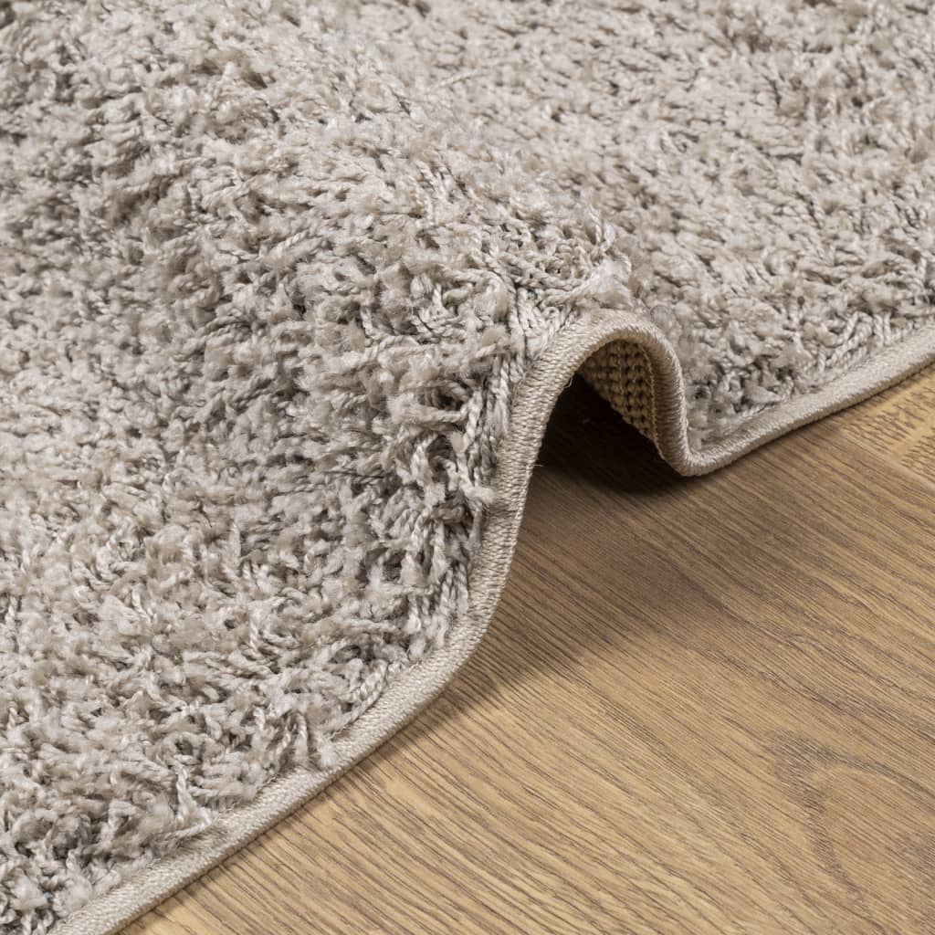 Vloerkleed Pamplona Shaggy Hoogpolig Modern Beige 240 x 240 cm