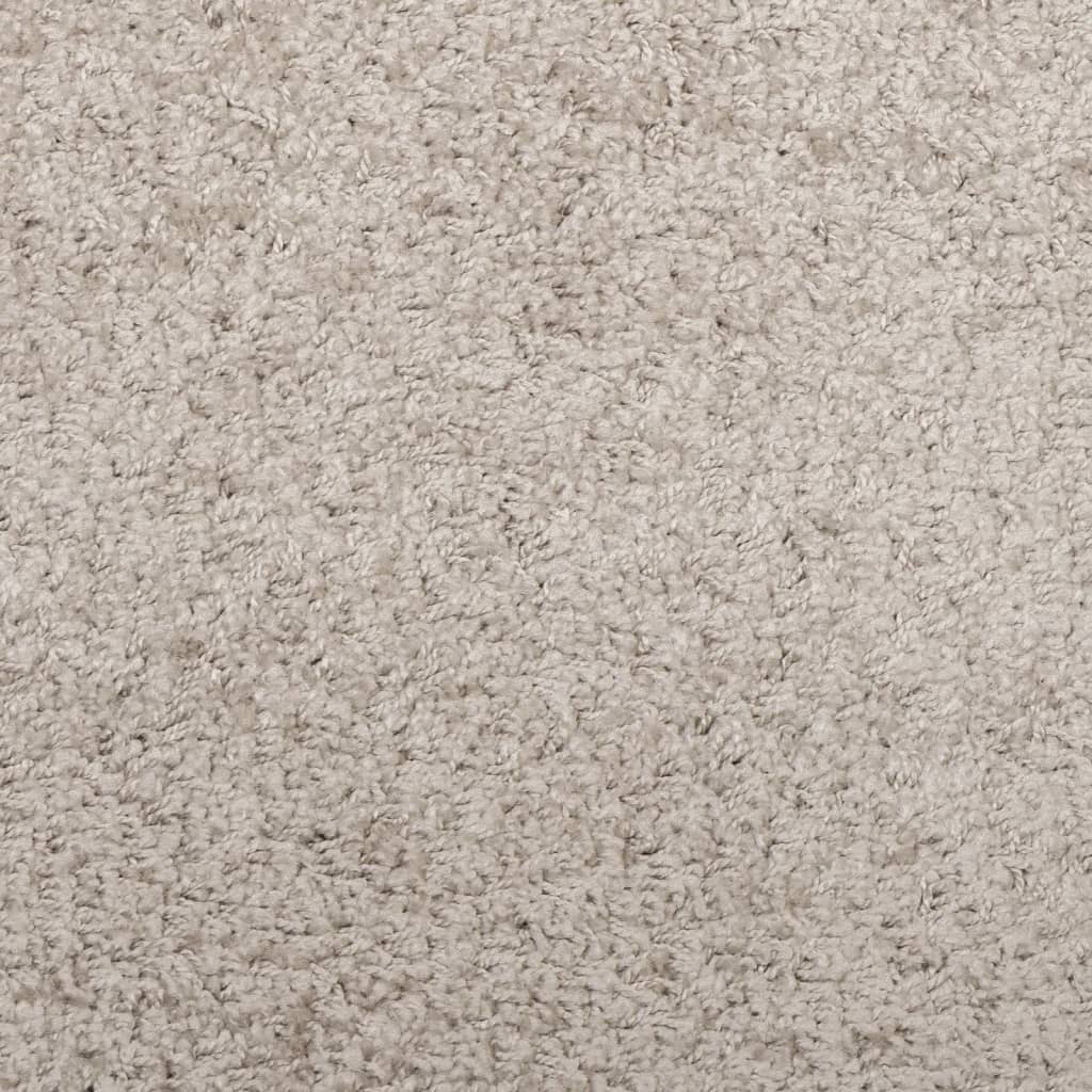 Vloerkleed Pamplona Shaggy Hoogpolig Modern Beige 240 x 240 cm