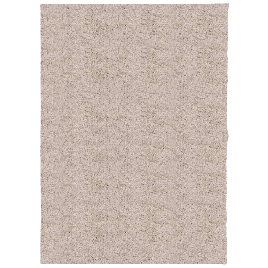 Vloerkleed Pamplona Shaggy Hoogpolig Modern Beige 240 x 340 cm