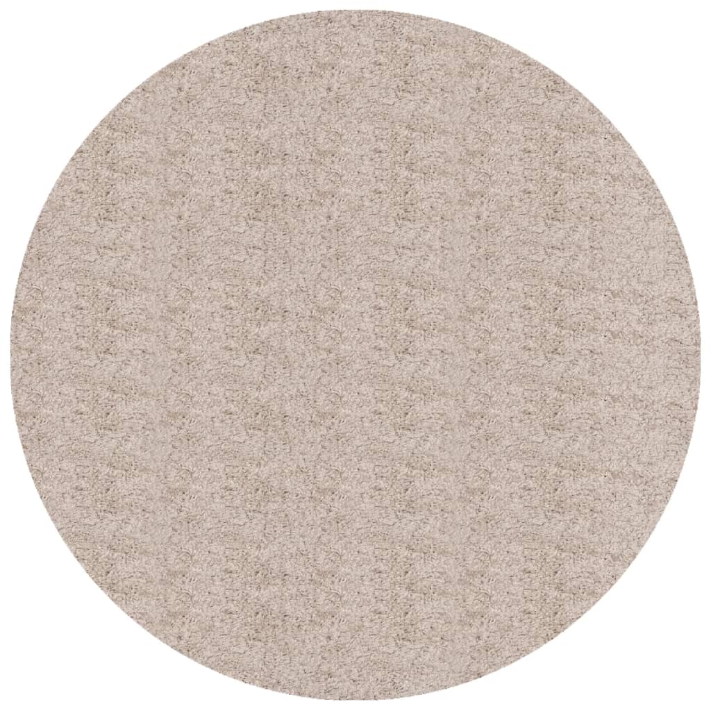 Vloerkleed Pamplona Shaggy Hoogpolig Modern Ø 200 Cm Beige ? 200 cm