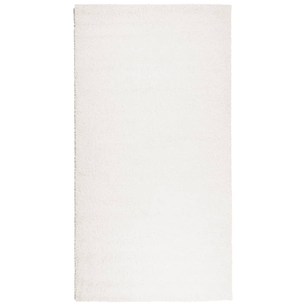 Vloerkleed Shaggy Hoogpolig Modern Kleurig Crème 80 x 150 cm